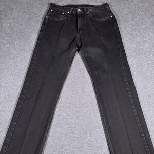 Levi's Jeans 505 Straight Leg Men's 100% Cotton 32×32 Black Grunge Loose Fit